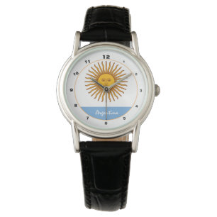 Argentinische Flagge / Argentinien Mode / Design-U Armbanduhr