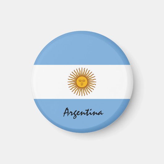 Argentinische Flagge & Argentinien - Reise-/Sportf Magnet (Vorne)