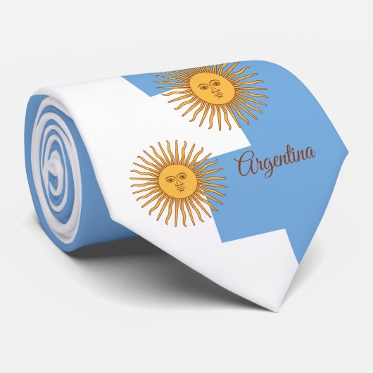 Argentinische Flagge / Argentinien Sol Business / Krawatte (Gerollt)