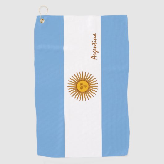 Argentinische Flagge / Argentiniens Golfurlaub /sp Golfhandtuch (Vorderseite)