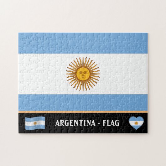 Argentinische Flagge / Argentiniens Puzzle (Horizontal)