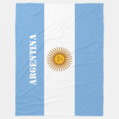 Argentinische Flagge Argentiniischer Fußball Fleecedecke (Vorderseite)