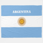 Argentinische Flagge Argentiniischer Fußball Fleecedecke (Vorderseite (Horizontal))