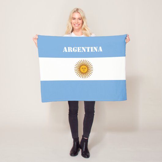 Argentinische Flagge Argentiniischer Fußball Fleecedecke (Beispiel)