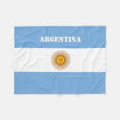 Argentinische Flagge Argentiniischer Fußball Fleecedecke (Vorderseite (Horizontal))