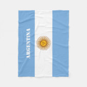 Argentinische Flagge Argentiniischer Fußball Fleecedecke (Vorderseite)