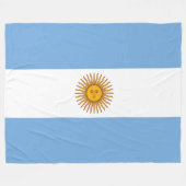 Argentinische Flagge Argentinische Fußball-Fleece Fleecedecke (Vorderseite (Horizontal))