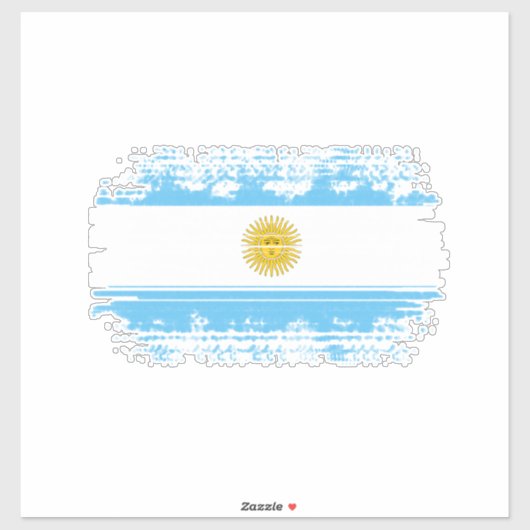 Argentinische Flagge Aufkleber (Blatt)