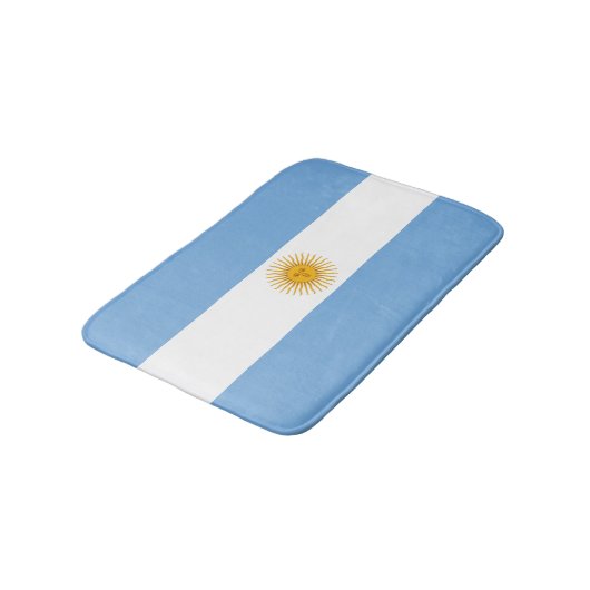 Argentinische Flagge Badematte (Schrägansicht)