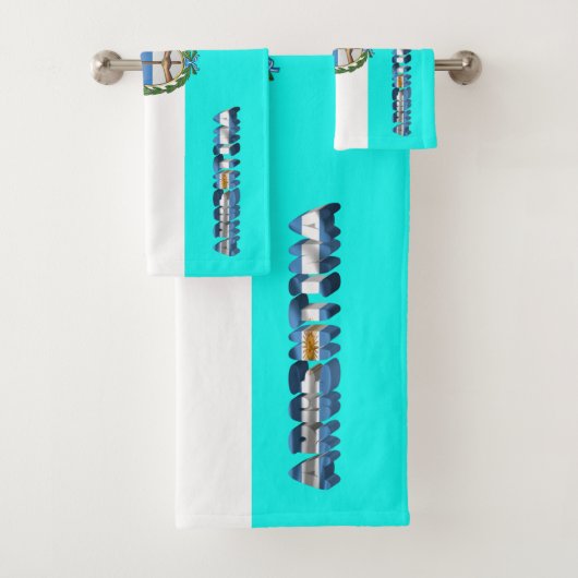 argentinische Flagge Badhandtuch Set (Insitu)
