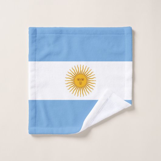 Argentinische Flagge Badhandtuch Set (Waschlappen)