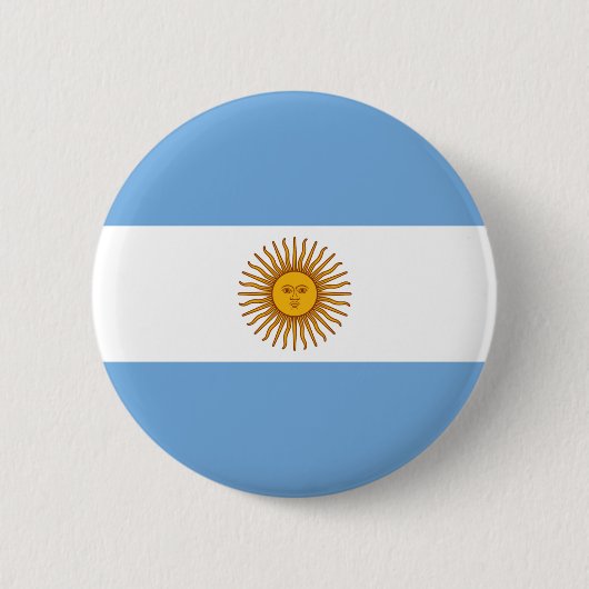 Argentinische Flagge Bandera De Argentina Button (Vorderseite)