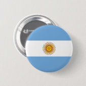 Argentinische Flagge Bandera De Argentina Button (Vorne & Hinten)