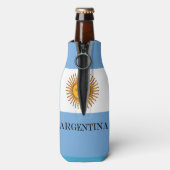 Argentinische Flagge Bandera De Argentina Flaschenkühler (Flasche Rückseite)