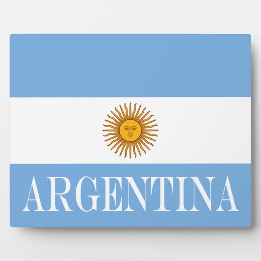 Argentinische Flagge Bandera De Argentina Fotoplatte (Vorderseite)