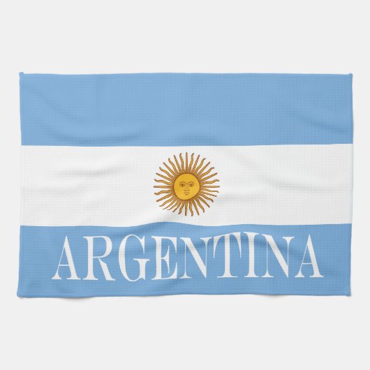 Argentinische Flagge Bandera De Argentina Handtuch (Horizontal)