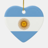 Argentinische Flagge Bandera De Argentina Keramik Ornament (Hinten)