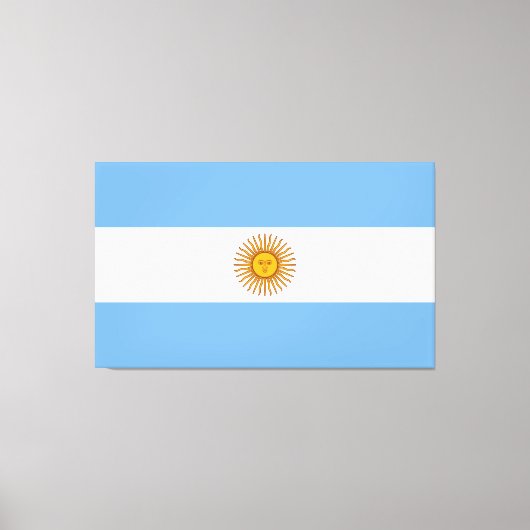 Argentinische Flagge Bandera De Argentina Leinwanddruck (Vorderseite)