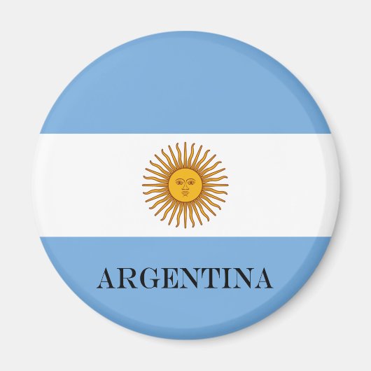 Argentinische Flagge Bandera De Argentina Magnet (Vorne)