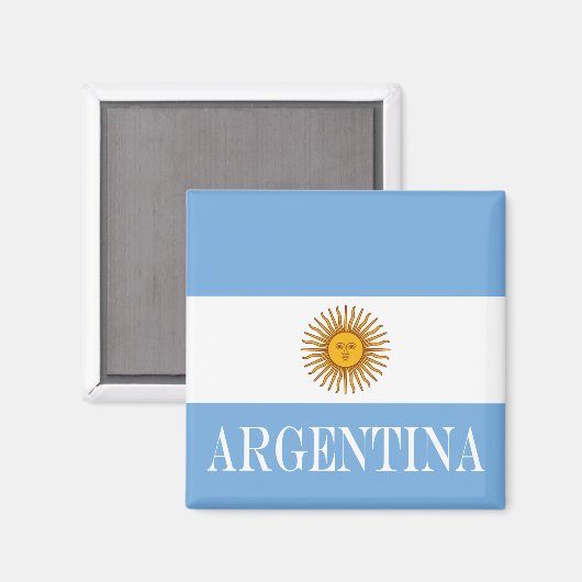 Argentinische Flagge Bandera De Argentina Magnet (Vorderseite/Rückseite)