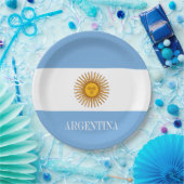 Argentinische Flagge Bandera De Argentina Pappteller (Party)