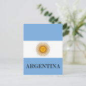 Argentinische Flagge Bandera De Argentina Postkarte (Stehend Vorderseite)