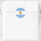 Argentinische Flagge Bandera De Argentina Runder Aufkleber (Tasche)