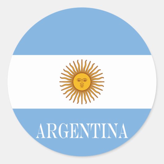 Argentinische Flagge Bandera De Argentina Runder Aufkleber (Vorderseite)