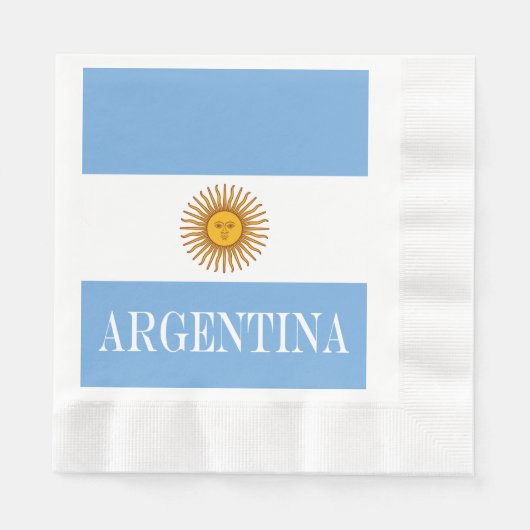 Argentinische Flagge Bandera De Argentina Serviette (Vorderseite)