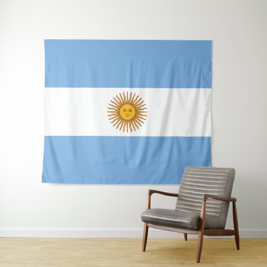 Argentinische Flagge Bandera De Argentina Wandteppich (Beispiel (Horizontal))