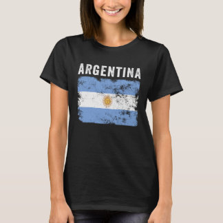 Argentinische Flagge bekümmerte Männer Frauen Kind T-Shirt