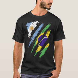 Argentinische Flagge Brasilien Grown Patriot Count T-Shirt
