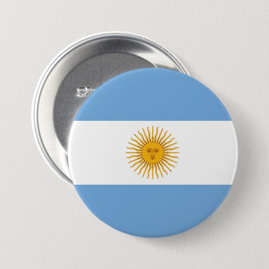Argentinische Flagge Button (Vorne & Hinten)
