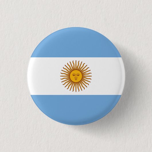 argentinische Flagge Button (Vorderseite)