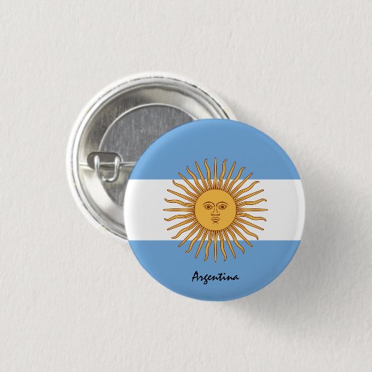 Argentinische Flagge Button (Vorne & Hinten)