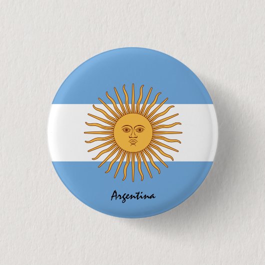 Argentinische Flagge Button (Vorderseite)