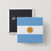 argentinische Flagge Button (Vorne & Hinten)