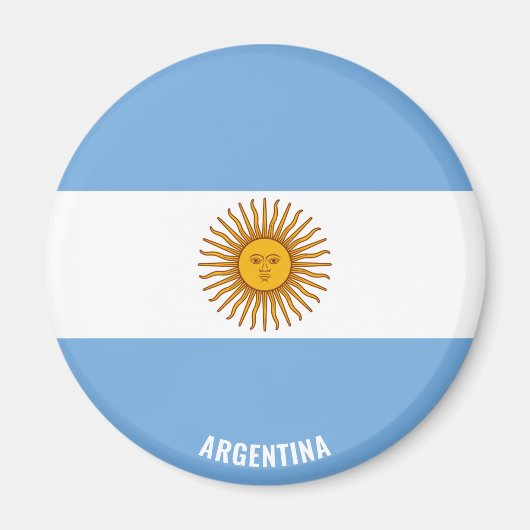 Argentinische Flagge Charming Patriotic Magnet (Vorne)
