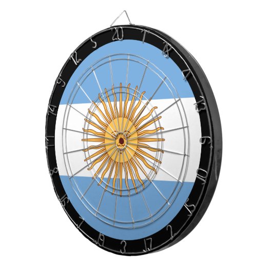 Argentinische Flagge Dartboard / Argentinien / Spi Dartscheibe (Vorderseite rechts)