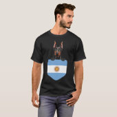 Argentinische Flagge Doberman Pinscher Hund in Poc T-Shirt (Vorne ganz)