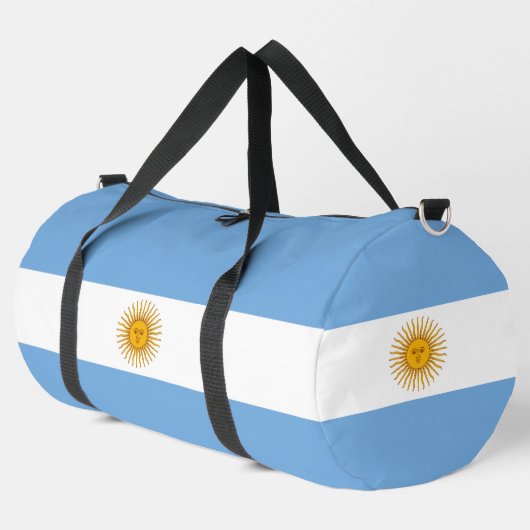 Argentinische Flagge Duffle Bag (Linke Ecke)