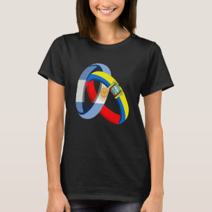 Argentinische Flagge Ecuador Grown Ring Ehe Hochze T-Shirt