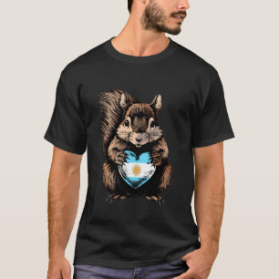 Argentinische Flagge Eichhörnchen Argentinische Wu T-Shirt