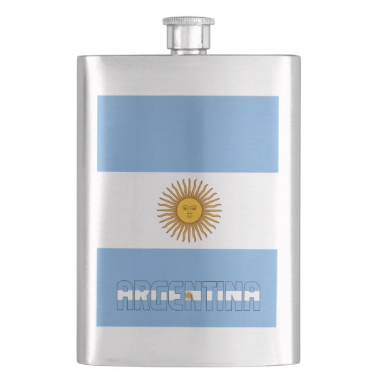 Argentinische Flagge Elegant Patriotic Flachmann (Vorderseite)