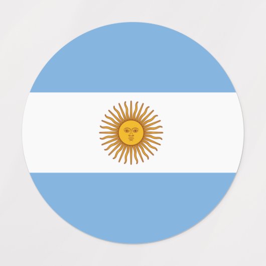 Argentinische Flagge Etiketten (Design 2)