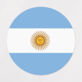 Argentinische Flagge Etiketten (Design 1)