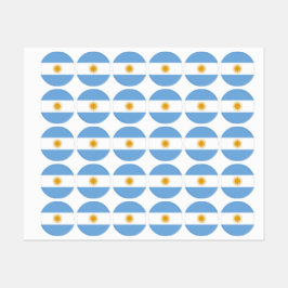 Argentinische Flagge Etiketten