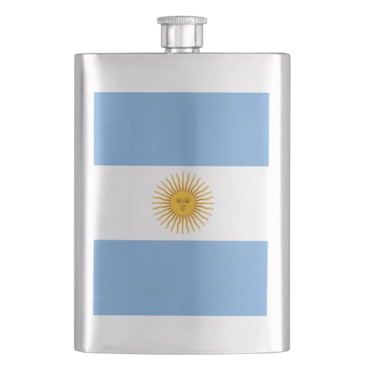 Argentinische Flagge Flachmann (Vorderseite)