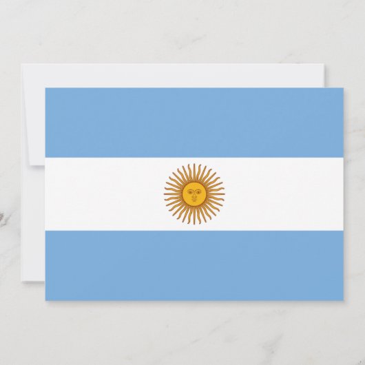 Argentinische Flagge, Flagge Argentiniens Hochzeit Einladung (Rückseite)