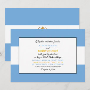 Argentinische Flagge, Flagge Argentiniens Hochzeit Einladung